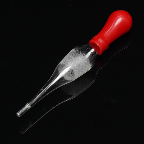 Glass Pipette Pipet Dropper with Red Rubber Cap for Dispensing Liquids