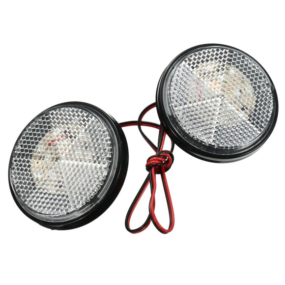 Pair Universal 12V Colorful Motorcycle LED Brake Lights Reflectors Decoration Warning Light