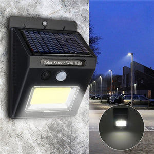 Solar Power Super Bright COB 24 LED PIR Motion Sensor Wall Light Outdoor Wireless Waterproof Lamp