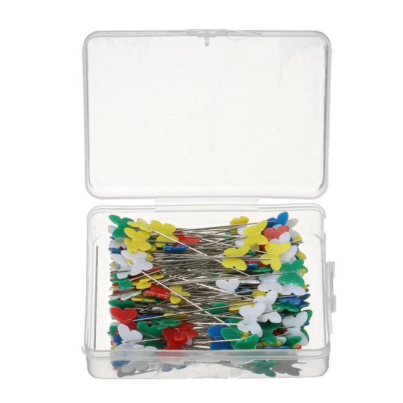 200pcs Butterfly Shaped Head Pins Multicolor Sewing Pins for DIY Crafts Patchwork DressMaking