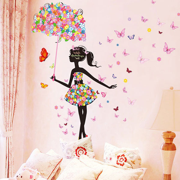 Butterfly Flowers Girls Room Decoration DIY Wall Sticker Wallpaper Art Decal Home Mural