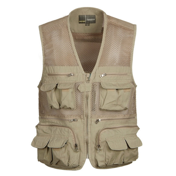 Multi Pockets Fishing Mesh Vest  Hunting Vest Photographing Vest Fishing Clothes