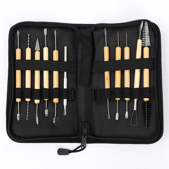 11pcs Clay Sculpting Wax Carving Pottery Tools Shapers Polymer Modeling Set