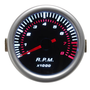 Universal Car 52mm 2 Inch Counter Tacho Tachometer Gauge Pointer RPM White LED 12V