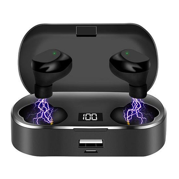 X36 Digital Display bluetooth 5.0 Headphones Touch Large Capacity TWS Sports Wireless Stereo Earphone with 2600mAh Power Bank