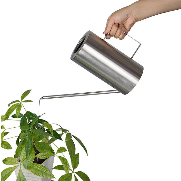 1.5L Stainless Steel Watering Can Water Container Pot Garden Flower Plants Tool