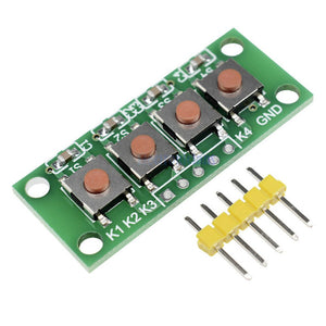 3pcs 1x4 4 Keys Button 5 Pin Keypad Keyboard Module Mcu Board for  Student Class Design Graduation Project Exp