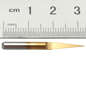 8Pcs 0.1mm 10 Degree Flat Bottom PCB Engraving Bit Titanium Coated Carbide CNC Router Tool