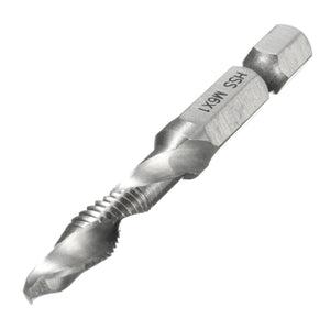 1/4 Inch Hex Shank HSS M4/5/6/8/10 Metric Screw Tap  Combination Drill Tap Bit