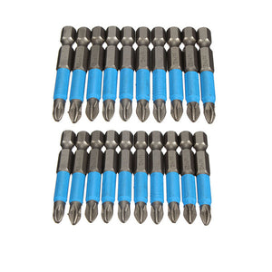 20pcs 50mm PH2 Magnetic Screwdriver Bit Anti Slip Hex Shank Screwdriver