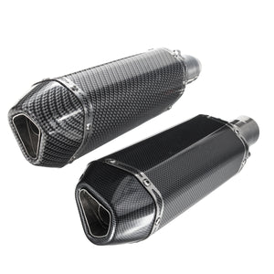 38-51mm Universal Stainless Steel Motorcycle Carbon Fiber Exhaust Muffler Pipe