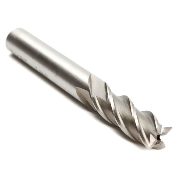 3/8 Inch Diameter HSS 4 Flute Straight End Mill Cutter High Speed Steel CNC Bit