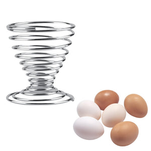 KCASA KC-EH035 Creative Stainless Steel Spring Wire Egg Holder Cup Stand Storage Tray Kitchen Tools