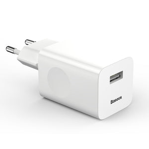 Baseus 24W Travel EU Plug Wall Charger for Wireless Charging Quick Charge 3.0 Smartphone