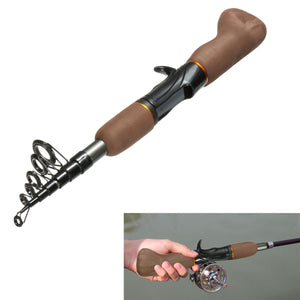 Portable Carbon Fiber Telescope Fishing Rod Travel Sea Rock Spinning Pole