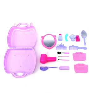 Set of Pricess Makeup Hairdressing Kit Kids Girls Pretend Play Children Toys Gift