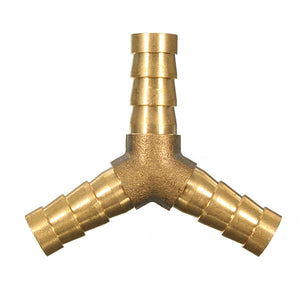 8mm Solid Brass Y Connector 3 Ways Hose Joiner Barbed Y Splitter