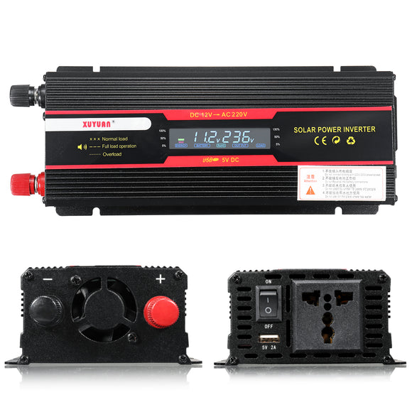 6000W Peak Power Inverter LCD Display DC 12 / 24V to AC 110V / 220V Modified Sine Wave Converter