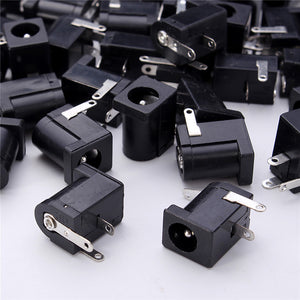 50pcs DC-005 3Pin Black DC Power Jack Socket Connector 5.5*2.1mm