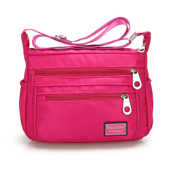 Women Multi Pockets Nylon Shoulder Bags Capacity Waterproof Crossbody Bags