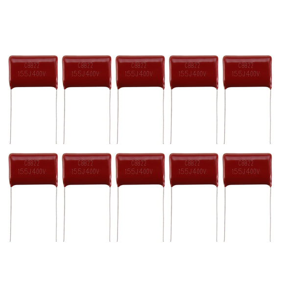 10pcs 400V155J 1.5UF Pitch 20MM 400V 155 1500nf CBB Polypropylene Film Capacitor