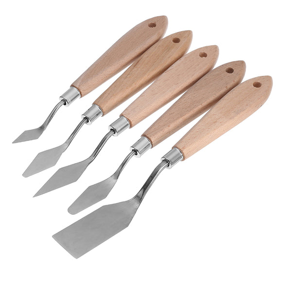 5pcs Painting Cutter Oil Painting Palette Cutter Spatula Paint Art for Thick Paint Application Tools