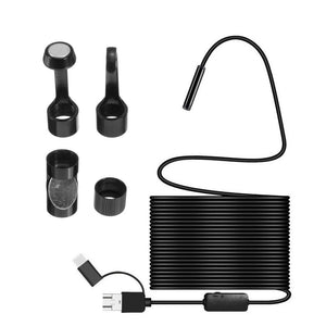 Bakeey 3 in1 8 LED USB Endoscope Inspection 1200P Camera HD Borescope Waterproof IP68 for Smartphone