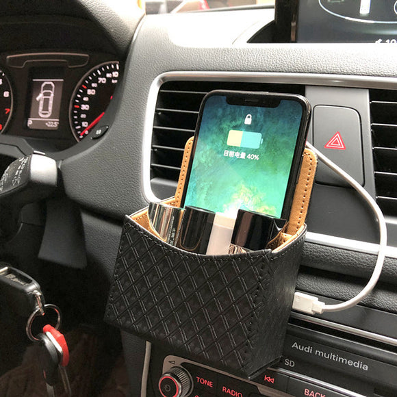 Bakeey 2 in 1 Qi Wireless Car Charger Phone Holder Storage Box For iPhone XS MAX XR S9 Note 9