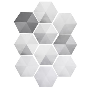 10Pcs DIY Hexagon PVC Non-Slip Mats Tile Self Adhesive Sticker for Kitchen Bathroom Floor Wall