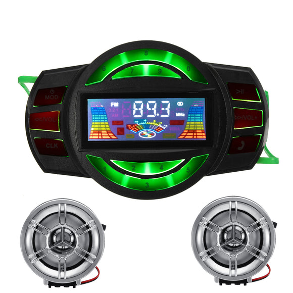 Motorcycle Handlebar USB SD FM Radio MP3 Speaker with bluetooth Function