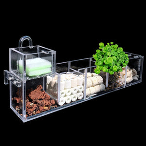 2/3/4/5/6 Grids Aquarium Fish Tank Pond External Filter Box Acrylic Set