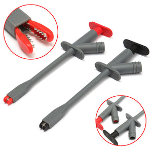 2Pcs Safety Alligator Test Clip with 4mm Socket Connection Flexible Spring Jaw Opening