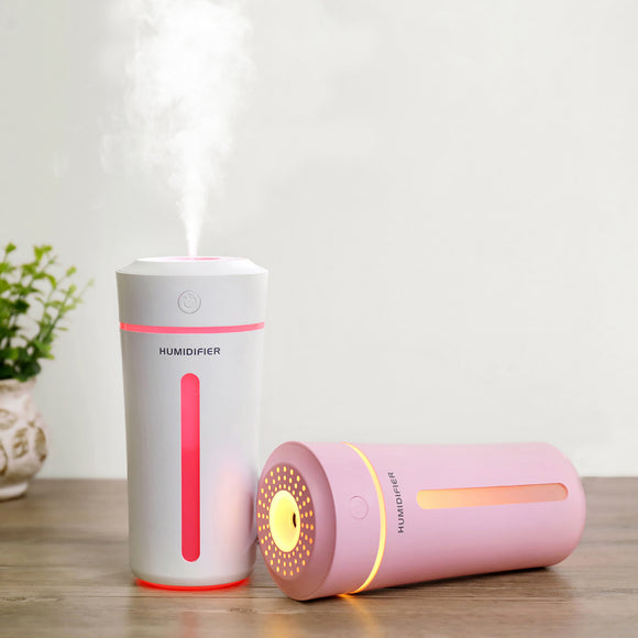 7-Color LED Ultrasonic Humidifier USB Aromatherapy Air Purifier 270ml Essential Oil Mist Diffuser