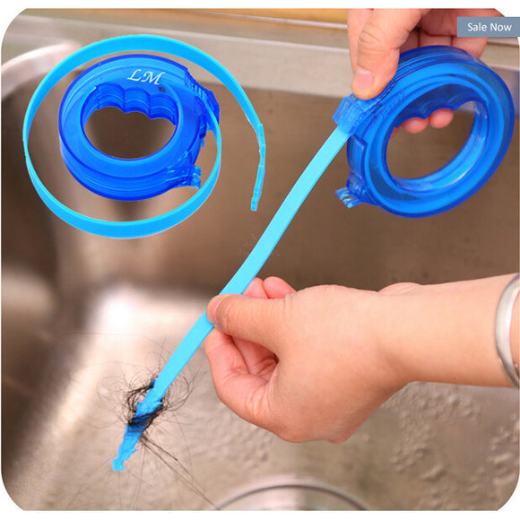 Portable Stretched Practical Plastic Drain Pipe Cleaner Cleaning Tool Gadget