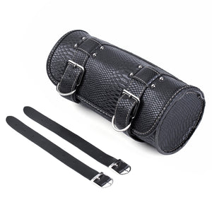 Motorcycle Tool Bag Luggage Black Saddlebag Roll Barrel Storage For Harley Sportster