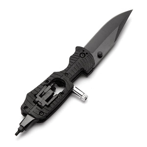 Multifunctional Folding Knife Outdoor Camping Survival Rescue Tool Knife with LED Emergency Lamp