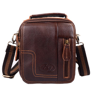 Men Genuine Leather Casual Business Crossbody Waist Bag Belt Phone Bag