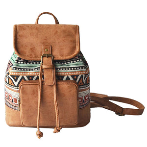 National Style Tribal Style Creative Backpack School Bags Draw String Shoulder Bags For Women