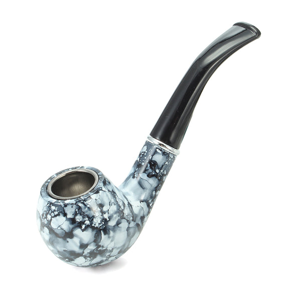 KCASA KC-WTP002 Marbleized Wood Tobacco Pipe Durable Smoking Pipe Cigar Flitter