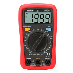 UNI-T UT33D+ Digital NVC Multimeter Voltage Current Resistance Tester Buzzer LCD Backlight