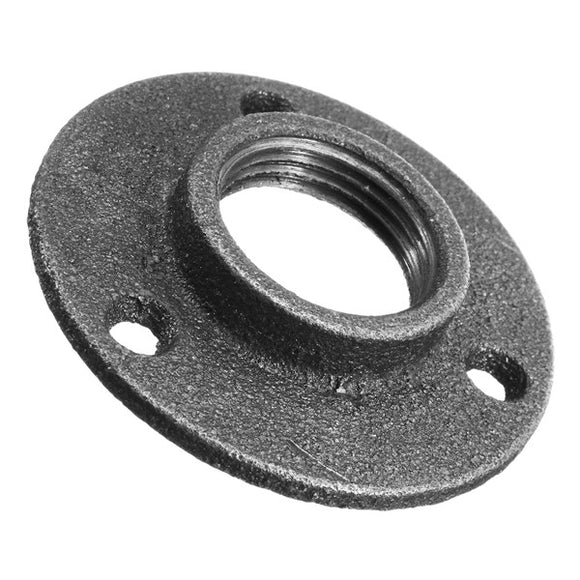 DN25 1 Inch Malleable Iron Pipe Fitting Wall Mount Floor Flange Threaded Hole