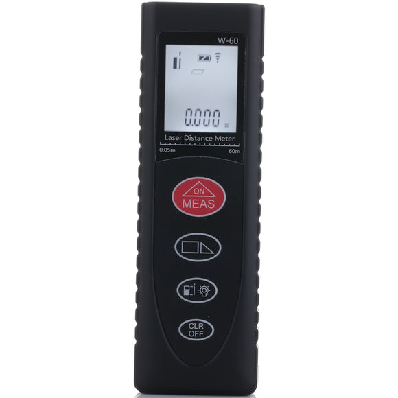 W-60 60M Digital Rangefinder Laser Distance Tester Area/Volume/Pythagorean Measurement