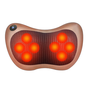 Electric Lumbar Neck Back Massage Pillow Massager Kneading Cushion Heat Car