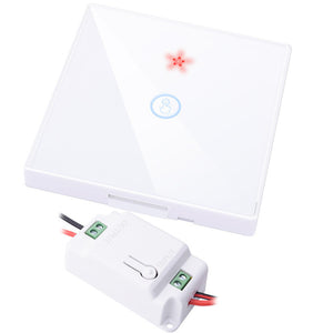 SMATRUL White Smart WIFI1Gang Touch Switch Light +1RF WIFI Controller