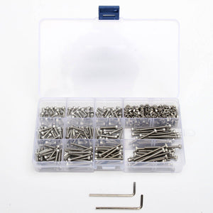 Suleve M3SS2 M3 442Pcs Stainless Steel Allen Bolt Nut Hex Socket Cap Screw Assortment Kit