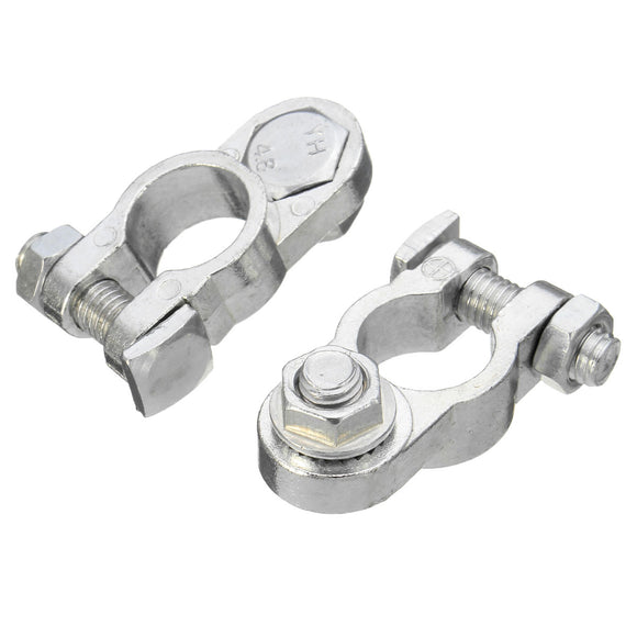 Excellway BT01 2Pcs Positive Negative Cargo Type  Battery Terminals Clamp Connectors