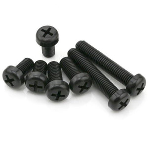 Suleve M3NH4 M3 Nylon Screw Bolt Black Round Phillips Screw Nut Nylon PCB Standoff Assortment 5-25mm 20pcs