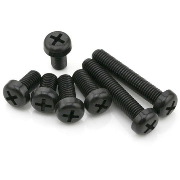 Suleve M3NH4 M3 Nylon Screw Bolt Black Round Phillips Screw Nut Nylon PCB Standoff Assortment