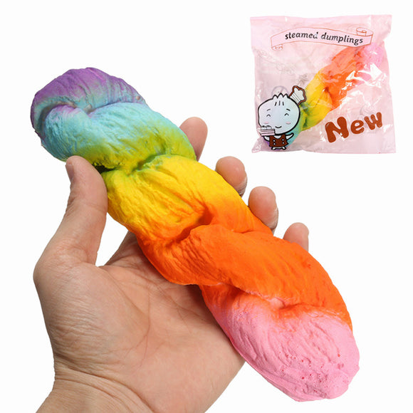 SquishyShop Colorful Bread Bar Squishy 20cm Soft Slow Rising With Packaging Gift Decor Toy