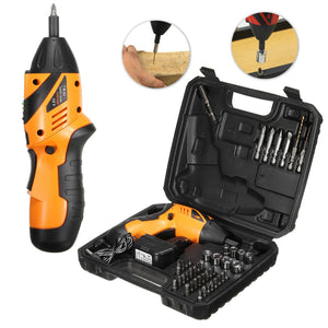 DCTOOLS 4.8V 45 in 1 Non-slip Electric Drill Cordless Screwdriver Foldable 180 EU Charger